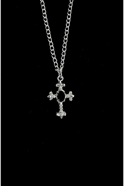 DarkellaStore Gothic Gotik Punk Siyah Desenli Haç Kolye