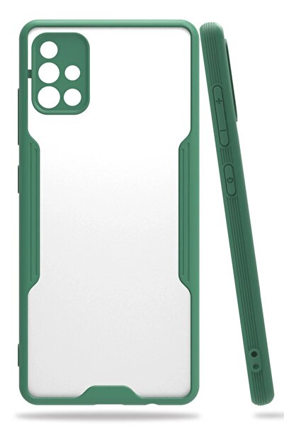 Khayra جراب سامسونج جالاكسي A71 سيليكون بلاتينيوم - أخضر-(5796) - ESZAOC1258-8546