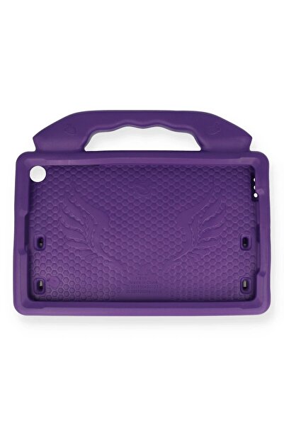 Khayra Samsung Galaxy T220 Tab A7 Lite 8.7 Case Like Tablet with Stand Silicone - Purple-(5796 - Eszaoc2489-5