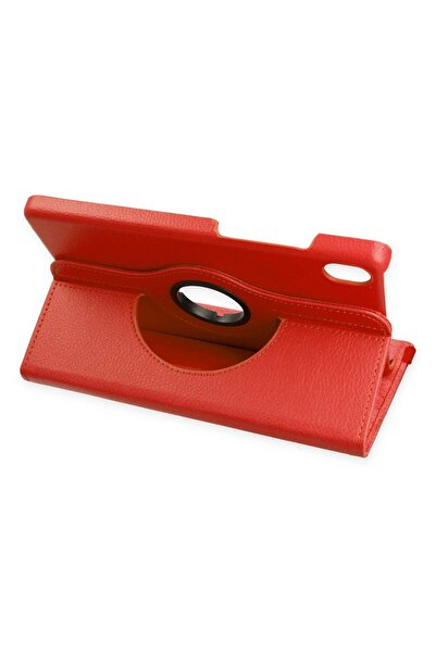 MegaSepet Samsung Galaxy X510 Tab S9 Fe 11 Case 360 Tablet Leather Case - Red-(5796) - Voanfd5821-1