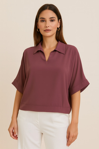 Buotrent Kadın Modern Tasarım ipek Bluz – Şık ve Rahat Kesim
