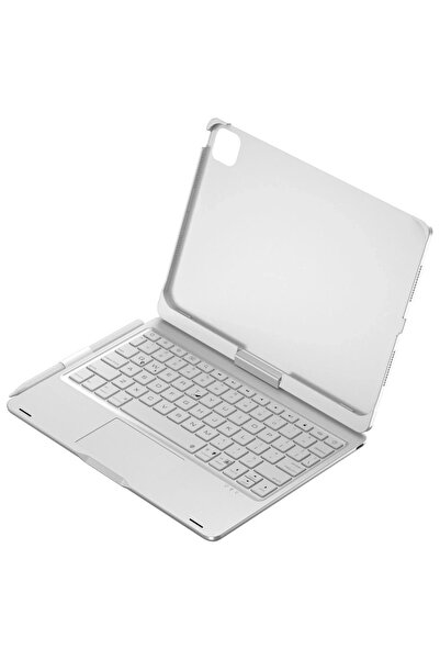Khayra iPad Pro 11 (2024) F11 Ats Case Magic Rotating Keyboard Tablet Case - Silver-(- Eszaoc5956-9