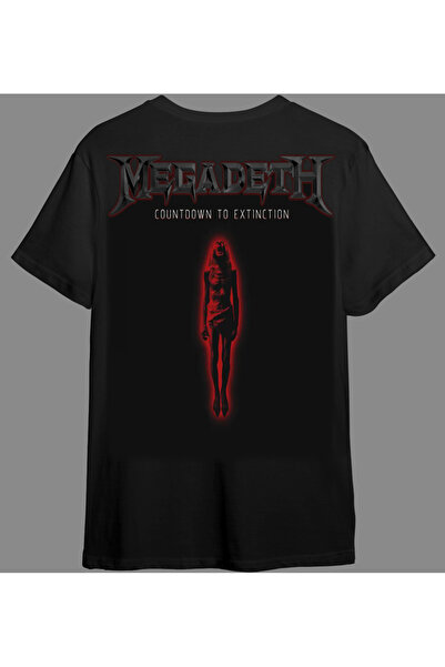 Megadeth Countdown to Extinction Red Sırt Baskılı Tişört