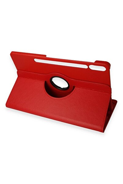 Khayra Samsung Galaxy X610 Tab S9 Fe Plus 12.4 Case 360 Tablet Leather Case - Red - Eszaoc3252-1