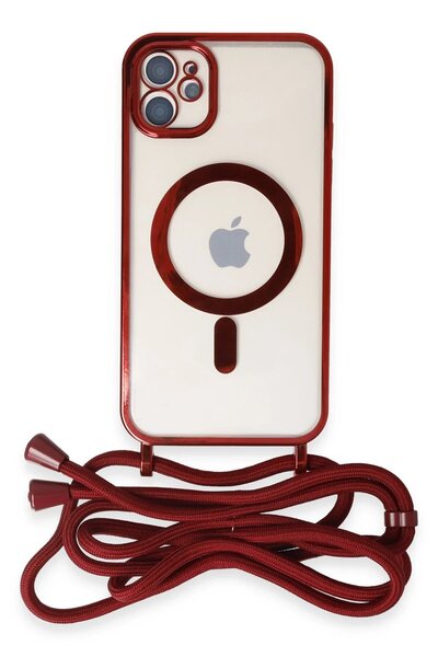 ETC غطاء حماية لهاتف آيفون 12 من ديفو ليزر مع حامل ماج سيف - أحمر-(5796) - MYG2696-1858