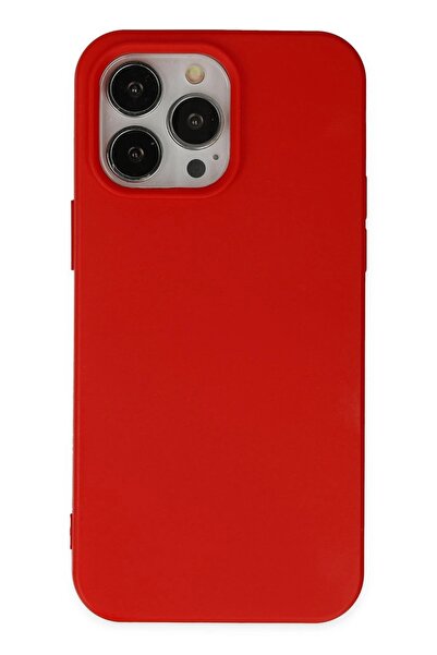 feifei حافظة آيفون 14 برو من السيليكون المخملي الداخلي - أحمر-(5796) - VOANFD7390-1635