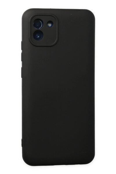 MegaSepet حافظة متوافقة مع هاتف سامسونج جالاكسي A03 من السيليكون المخملي الداخلي - أسود-(5796) - NETIHV7814-6510