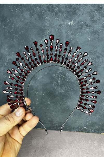 Fiyonks Atölye Coroana de mireasă premium Reina, henna de lux, coroana de nuntă