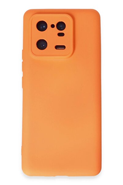 Khayra حافظة هاتف Xiaomi Mi 13 Pro من السيليكون المخملي الداخلي - برتقالي - (5796) - ESZAOC2258-8792