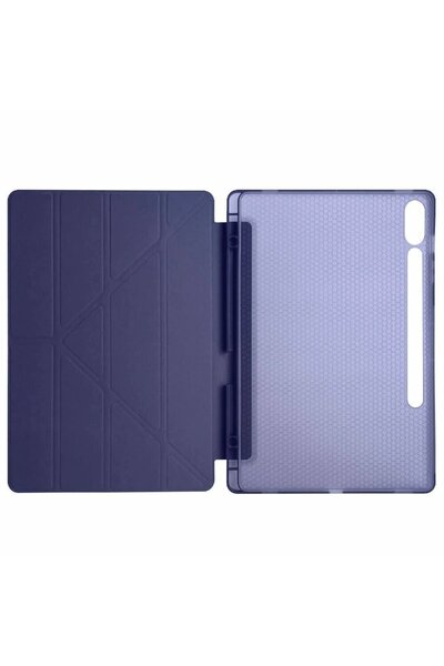 Khayra Samsung Galaxy X510 Tab S9 Fe 11 Case Mars Tablet Case with Pen Holder - Navy Blue - Eszaoc8936-4