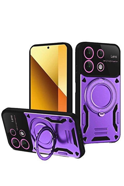 toyigoo غطاء حماية لهاتف Xiaomi Redmi Note 13 4G مع حامل للعدسة - أرجواني-(5796) - VOANFD7482-8977