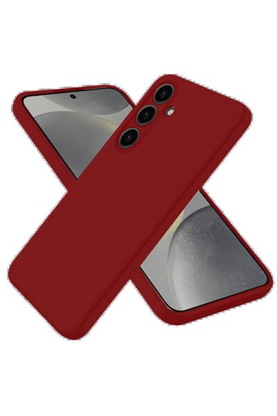 toyigoo حافظة سامسونج جالاكسي S25 نانو من الداخل مصنوعة من السيليكون المخملي - أحمر-(5796) - VOANFD4777-8327