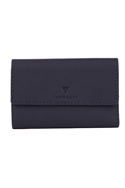 TANGCARF محفظة نسائية من الجلد الطبيعي |   نوا 3225 أزرق داكن