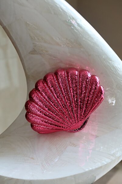 Moom Bag Women's Fuchsia Oyster Mica Chain Shoulder Bag