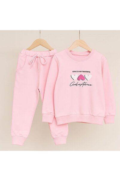 ÖRZİ Kids Set de trening cu 2 șnururi cu imprimeu inimă sezonier, 3-10 ani