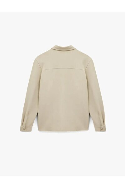 Koton Regular Fit Cepli Çıtçıt Düğme Detaylı Klasik Yaka Uzun Kollu Gömlek Ceket