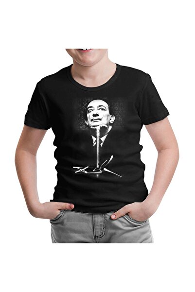 Lord T-Shirt سلفادور دالي تي شيرت أسود للأطفال