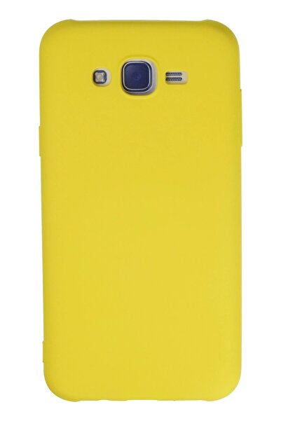 VINTESSY حافظة سامسونج جالاكسي J7 من السيليكون المخملي الداخلي - أصفر - (5796) - VOANFD1572-3842