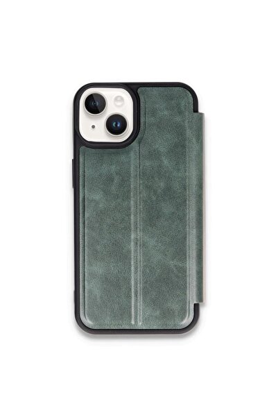 Najmaddin غطاء حماية قابل للطي لهاتف آيفون 15 - أخضر داكن - (5796) - VOANFD2535-3912