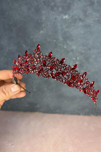 Fiyonks Atölye Nysa Premium Bridal Crown, Luxurious Henna, Wedding Crown