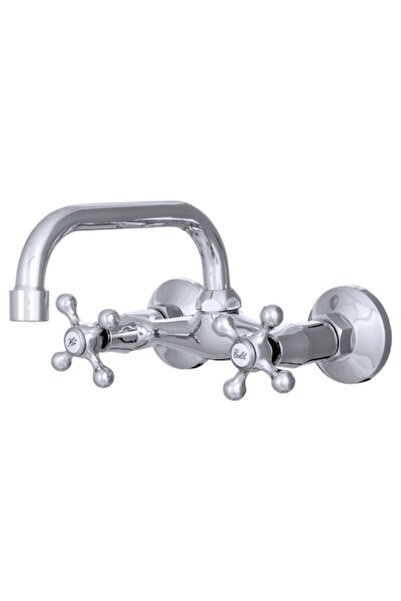 Spis Design Wall-Mounted Dual-Control Faucet with Decorative Rosettes