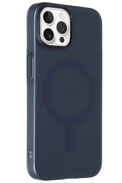 lowell home غطاء ماج سيف رفيع لهاتف آيفون 15 برو من تونا بي سي - أزرق داكن-(5...