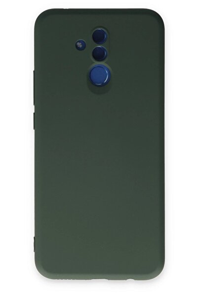 Khayra حافظة هواوي ميت 20 لايت من السيليكون المخملي الداخلي - أخضر داكن - (5796) - ESZAOC5141-3482