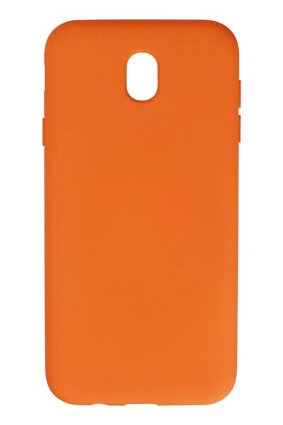 Khayra حافظة سامسونج جالاكسي J7 برو / J730 من السيليكون المخملي الداخلي - برتقالي - (5796) - ESZAOC5458-2711