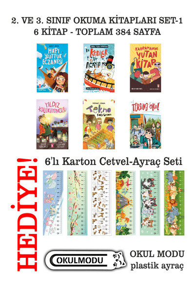 Timaş Çocuk 2. Ve 3. Sınıf Okuma Kitapları Seti 1 - 6 Kitap 384 Sayfa