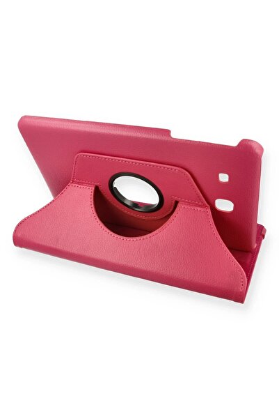 Khayra حافظة سامسونج جالاكسي T560 تاب E 9.7 حافظة جلدية 360 درجة - وردي-(5796) - ESZAOC4336-6734