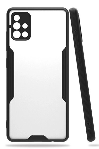 Khayra جراب سامسونج جالاكسي A71 سيليكون بلاتينيوم - أسود-(5796) - ESZAOC8546-8770