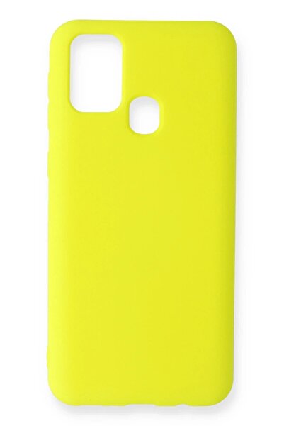 OEM حافظة سامسونج جالاكسي M31 من السيليكون المخملي الداخلي - أصفر - (5796) - ASLPRL4892-5060