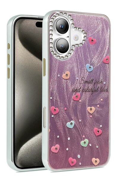 Khayra iPhone 16 Plus Case Blade Mirrored Pattern Cover - Pattern 8-(5796) - Eszaoc1922-6913