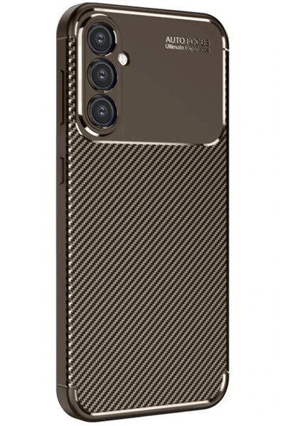 feifei غطاء حماية لهاتف سامسونج جالاكسي A26 - غطاء كربوني بتركيز تلقائي - بني - (5796) - VOANFD3898-9212