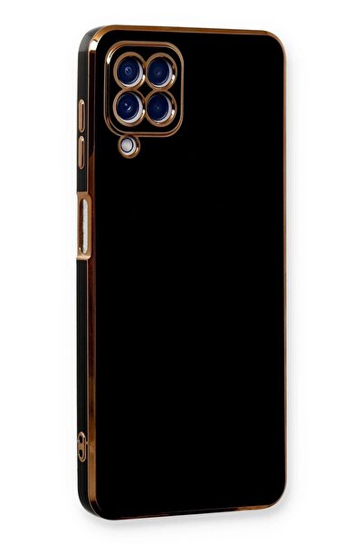 Genel Markalar Samsung Galaxy A22 Kılıf Volet Silikon - Siyah-(5796)