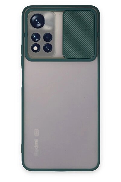 Khayra حافظة هاتف Xiaomi Redmi Note 11T من السيليكون المنزلق لكاميرا Palm - أخضر - (5796) - ESZAOC6492-579