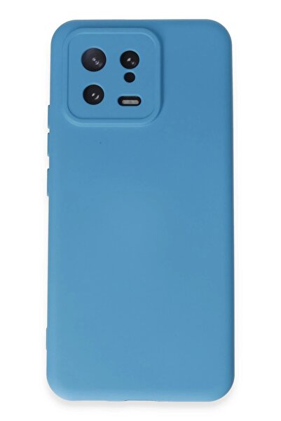 Khayra حافظة هاتف Xiaomi Mi 13 من السيليكون المخملي الداخلي - أزرق - (5796) - ESZAOC9971-9904