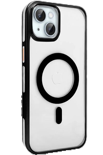 feifei حافظة آيفون 15 جليم بي سي الصلبة ماج سيف - شفاف-أسود-(5796) - HBY2467-7677