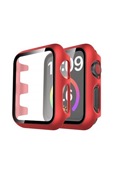 ETC Apple Watch 41mm Glass Case Screen Protector - Red-(5796) - Myg3348-8982