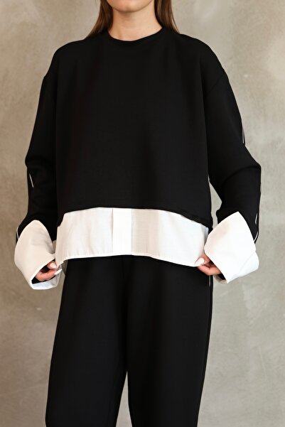 02Lady Fashion Modal Tracksuit Set with Terry Cotton Garnish and Piping Detail