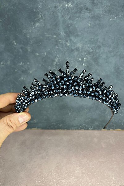 Fiyonks Atölye Velvet Premium Bridal Crown, Luxury Henna, Wedding Crown