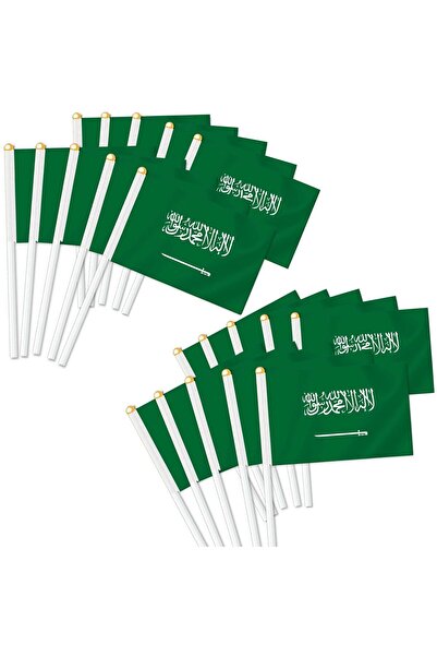 happy new year أعلام المملكة العربية السعودية المحمولة، عبوة من 25