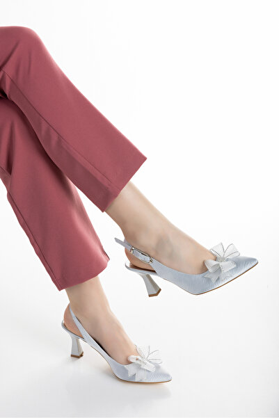 LACCE-UP Toka Detaylı Arkası Açık Şık Topuklu Ayakkabı