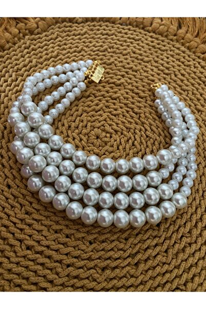 Jovela Cam inci choker tasma kolye