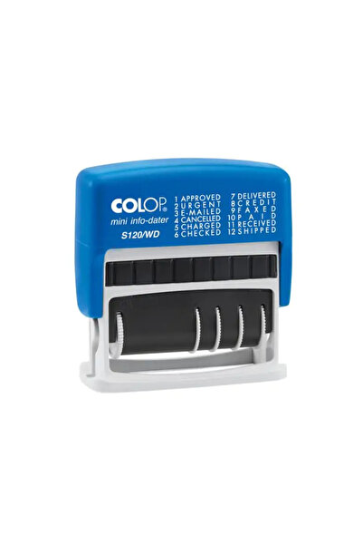 Colop S120/WD HAZIR TARİH KAŞE(TR) MAVİ KASA MAVİ KEÇE - 4X42MM