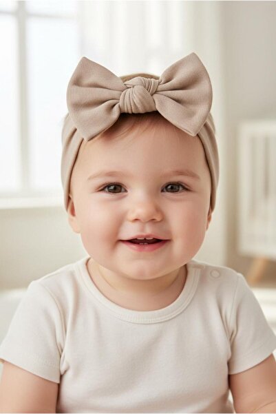 Babygiz Baby Girl Children's Bow-Tie Hairband, 100% Cotton Combed Cotton, Non-Slip, Ultra Flexible Soft Headband