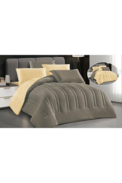 SNOOZYL Double-sided plain winter bedspread for warmth, 6 pieces, quilt size 240x260 cm