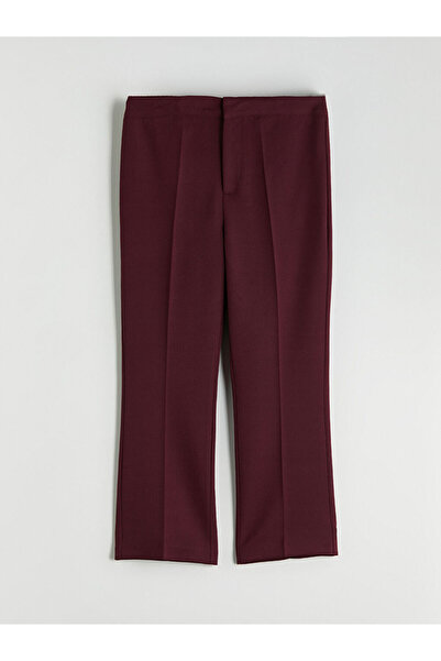 LC Waikiki Burgundy Slim Fit Women's Trousers