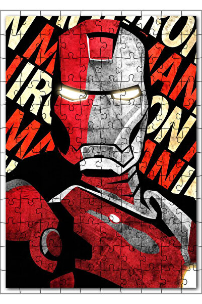 Cakapuzzle Cakasepetim İron Man Demir Adam Desenli Görsel 120 Parça Puzzle Yapboz Mdf (Ahşap)