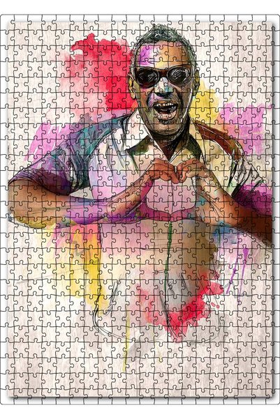 Cakapuzzle لغز الصور المقطوعة من كاكاسيبتيم بتصميم راي تشارلز على شكل قلب، 50...
